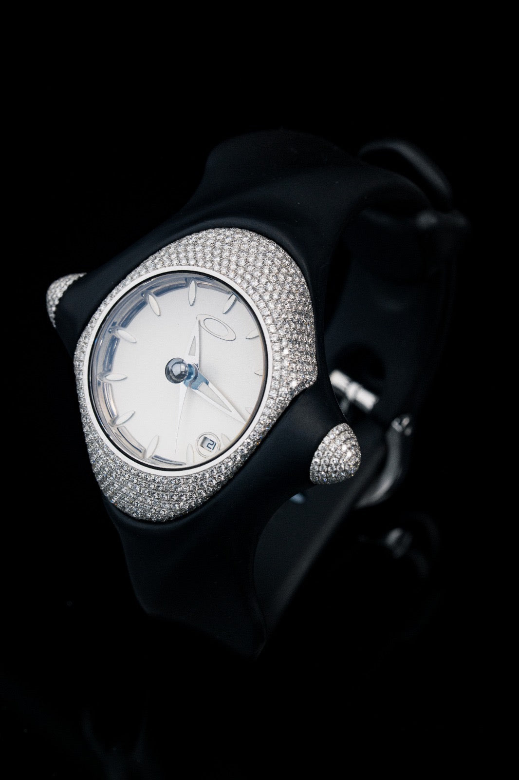 Oakley Solid Gold Pavé Set Diamond Bullet Watch