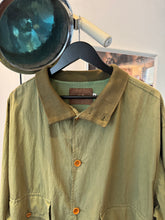 画像をギャラリービューアに読み込む, 1980’s CP Company Moss Green Buttoned Harrington Jacket - Medium/Large