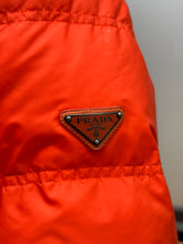 Load image into Gallery viewer, Prada Milano Bright Orange Nylon Puffer Jacket