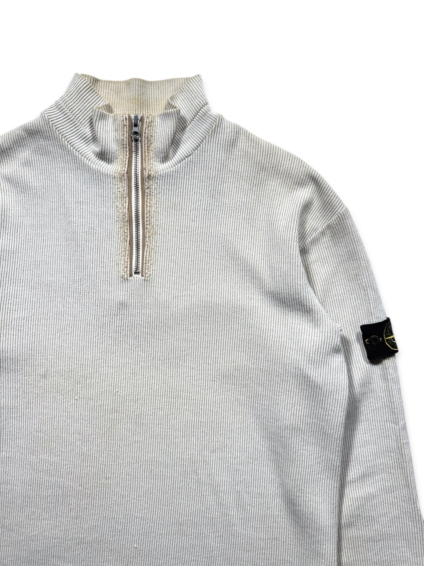 AW02’ Stone Island Ribbed Cotton 1/4 Zip