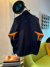 Load image into Gallery viewer, Early 2000’s Nike Sphere Rip-Stop Panel Navy Track Jacket