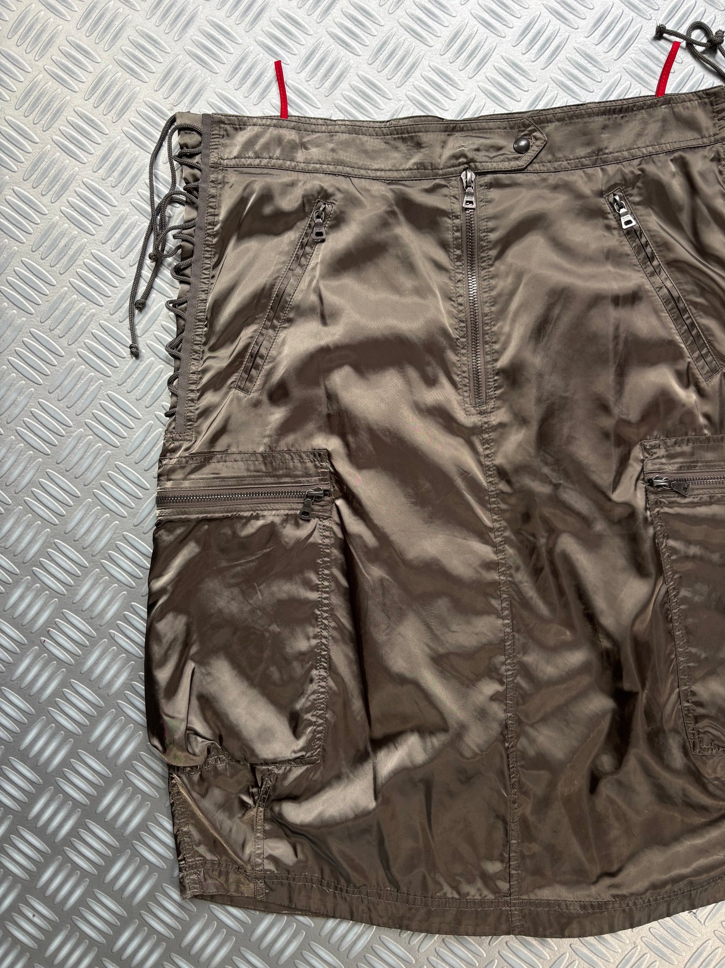 2003 Prada Sport Laced Nylon Skirt