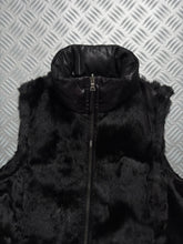 Load image into Gallery viewer, AW07’ Prada Black Tab Padded Reversible Fur/Nylon Vest