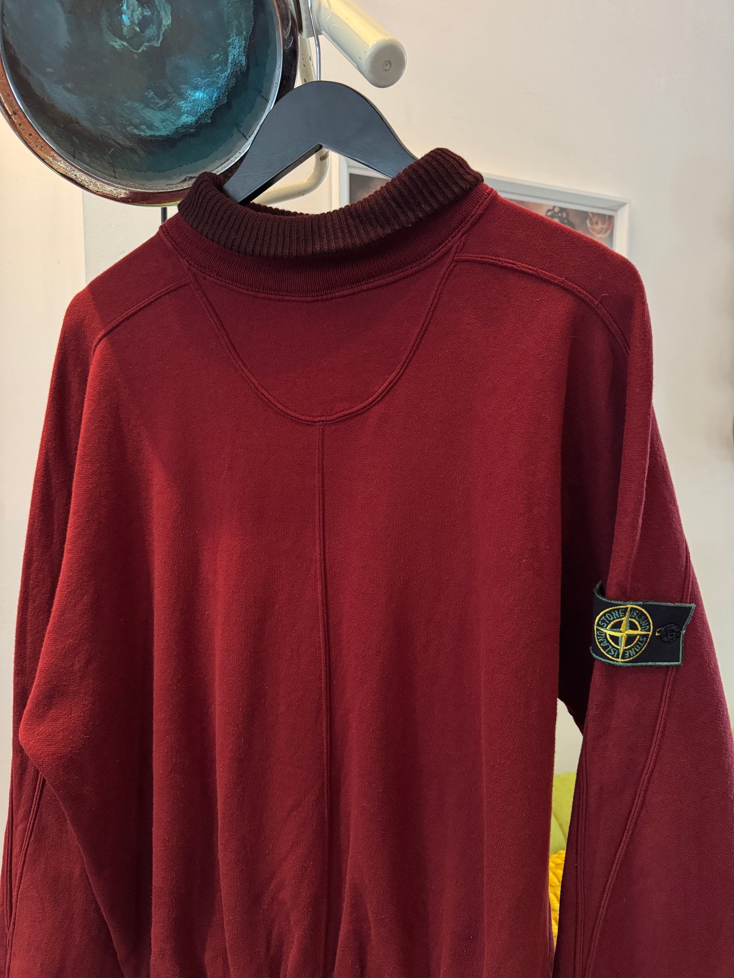 1980’s Stone Island Deep Wine Red Rollneck