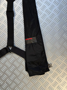 AW00' Prada Sport Jet Black Exposed Back Hooded Vest