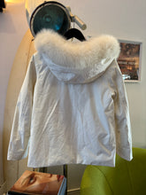 Load image into Gallery viewer, AW08’ Prada Sport Gore-Tex Pure White Fur Trim Jacket - Womens 6-8