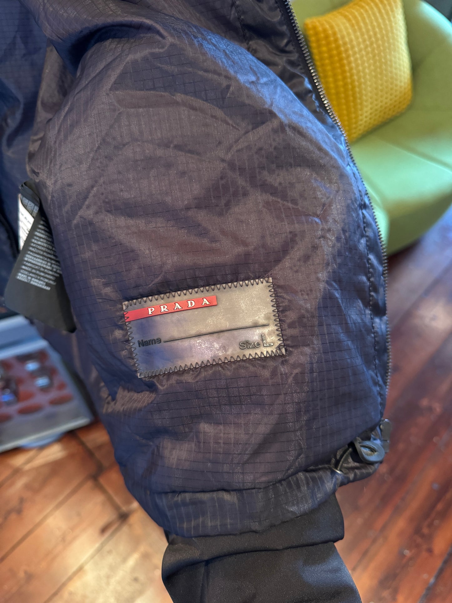AW13’ Prada Mainline Padded Rip-Stop Nylon Shimmer Hooded Jacket