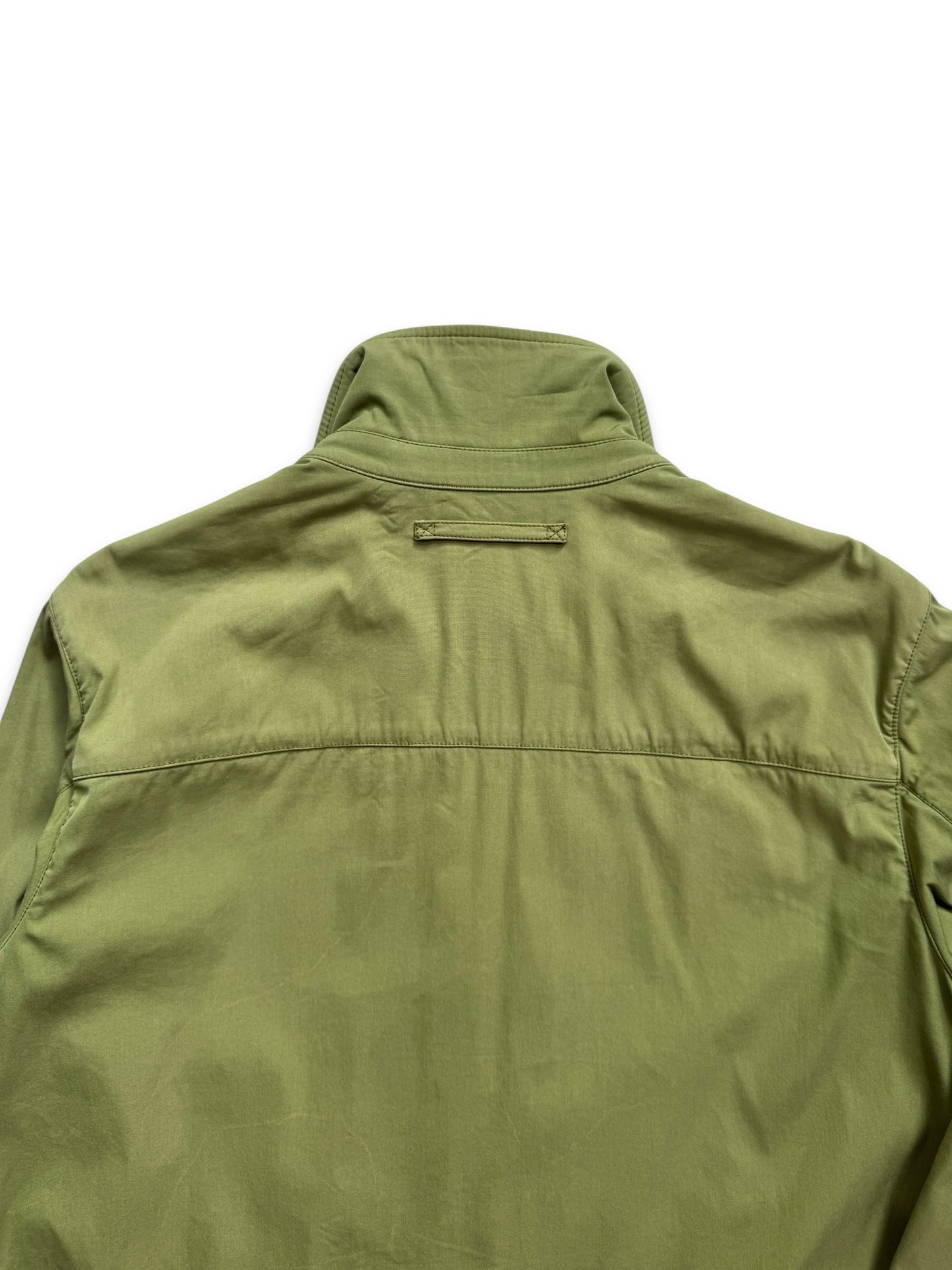 Early 2000’s Prada Sport Washed Lime Green Tonal Tab Chore Jacket