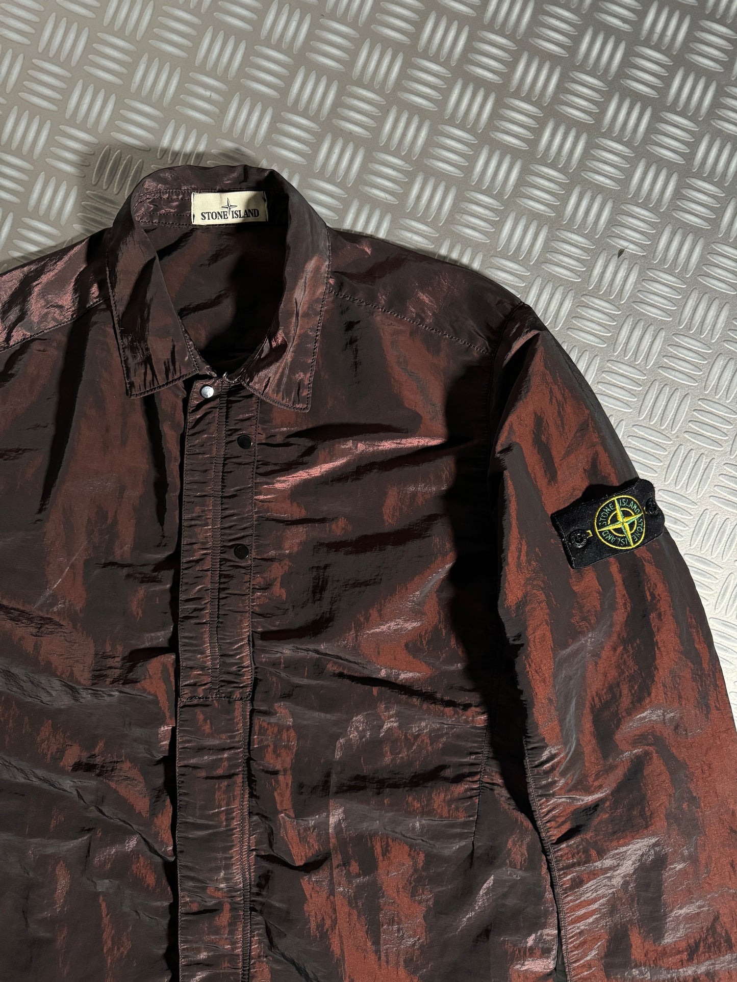 Stone Island Red Weft Nylon Overshirt