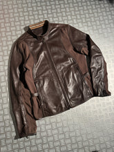 Carica l&#39;immagine nel visualizzatore di Gallery, SS00’ Prada Sport Brown Leather Biker Jacket - Medium / Large