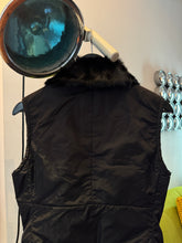 画像をギャラリービューアに読み込む, SS00’ Prada Sport 2in1 Jet Black Goat Fur Lined Jacket/Vest - Womens 6-8