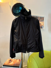 画像をギャラリービューアに読み込む, SS00’ Prada Sport 2in1 Jet Black Goat Fur Lined Jacket/Vest - Womens 6-8