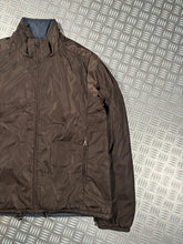 画像をギャラリービューアに読み込む, Prada Sport Black Tab Reversible Padded Brown / Navy Jacket - Medium / Large