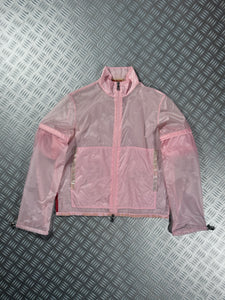 SS00’ Prada Sport Semi-Transparent Baby Pink 2in1 Jacket - Womens 6-8