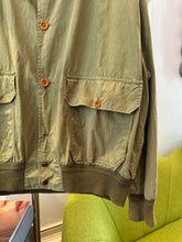 画像をギャラリービューアに読み込む, 1980’s CP Company Moss Green Buttoned Harrington Jacket - Medium/Large