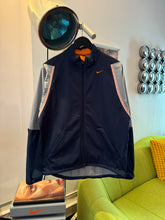 Load image into Gallery viewer, Early 2000’s Nike Sphere Rip-Stop Panel Navy Track Jacket