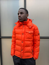 Load image into Gallery viewer, Prada Milano Bright Orange Nylon Puffer Jacket