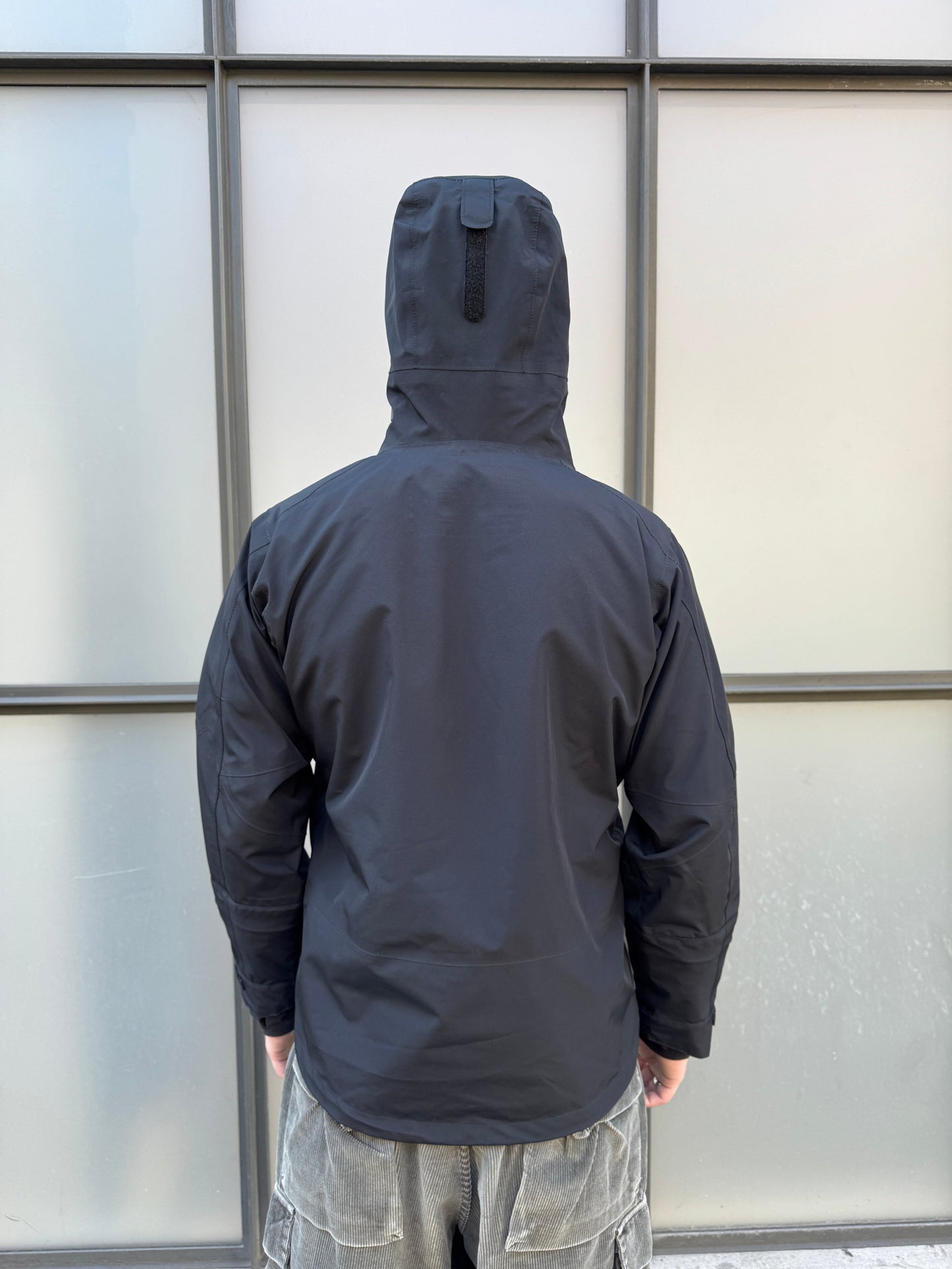 AW11' Stüssy x Afdice Jet Black Asymmetric Zip Technical Gore-Tex Jacket
