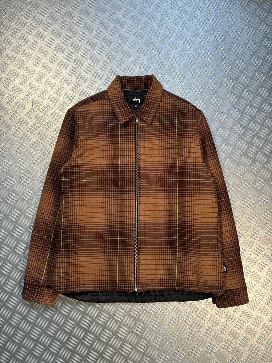 Stüssy Plaid Padded Harrington Jacket - Small / Medium