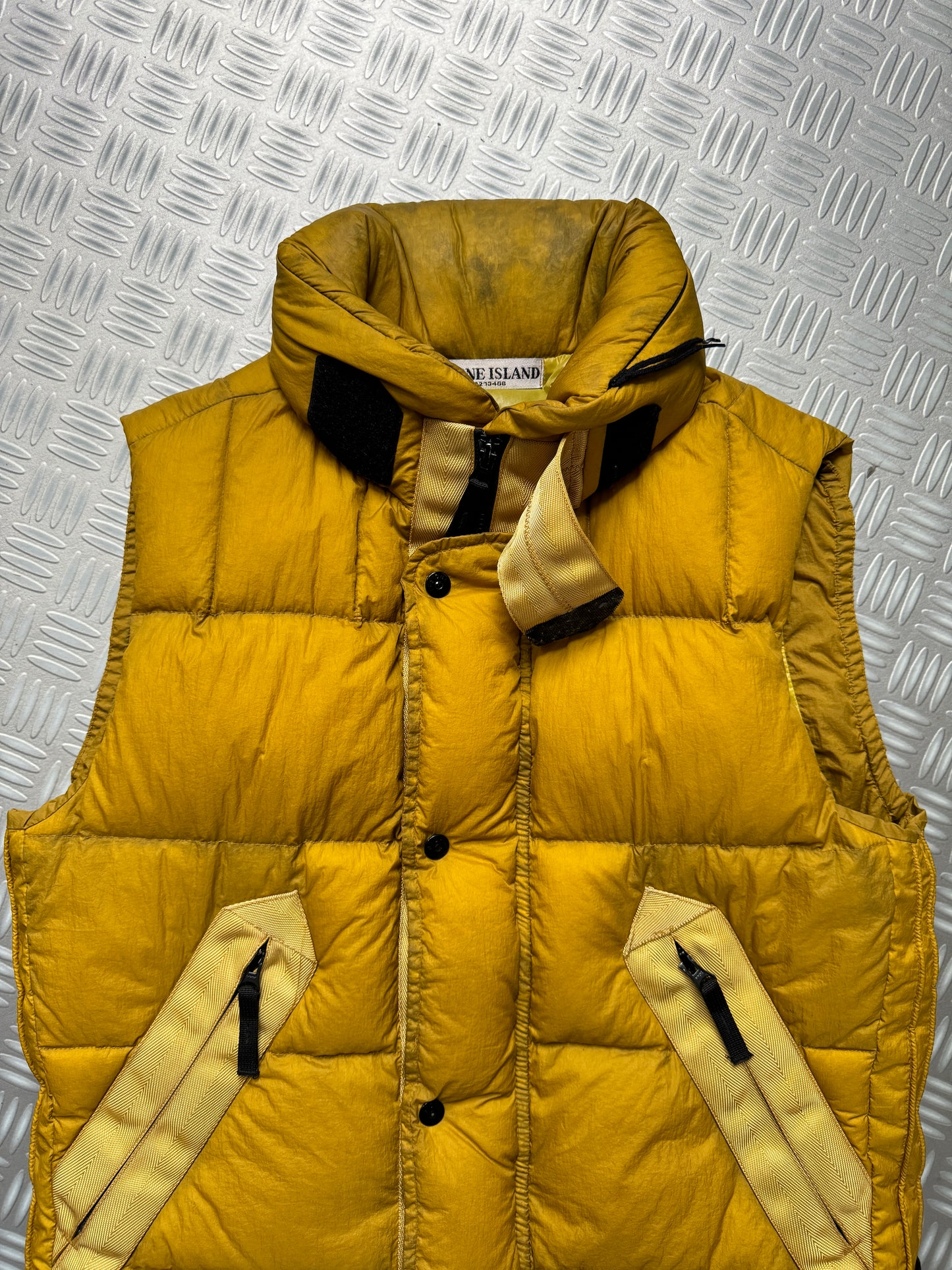 AW08’ Stone Island Opaque Bright Yellow Padded Goose Down Vest -