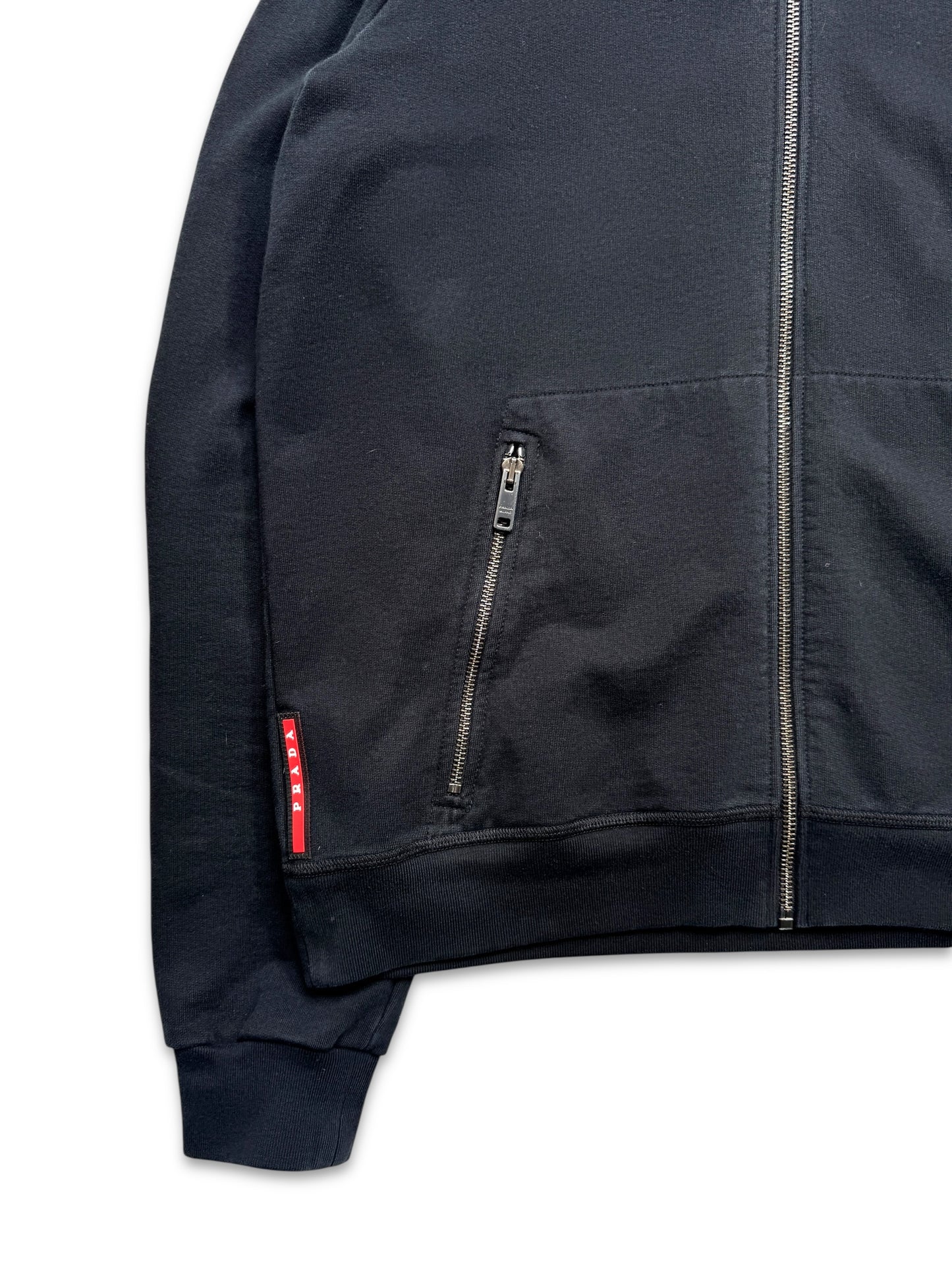 Prada Linea Rossa Midnight Navy Zipped Hoodie