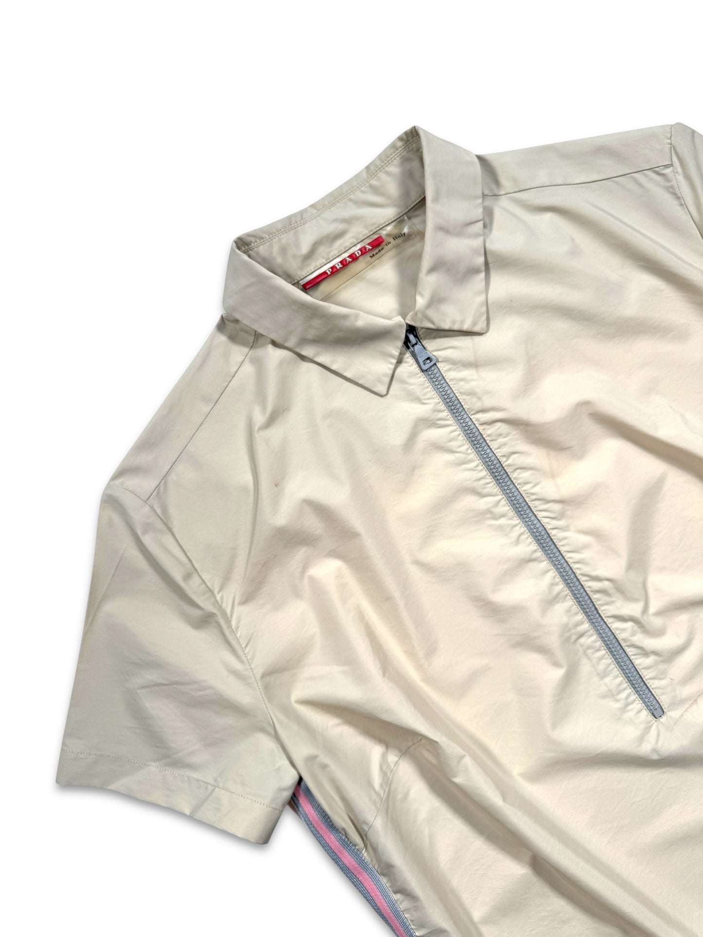 SS00’ Prada Sport Beige Half Zip Womens Shirt