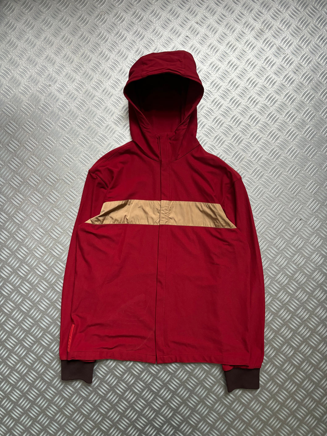 Prada Sport Wine Red Hooded Jacket