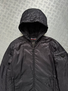 AW13’ Prada Mainline Padded Rip-Stop Nylon Shimmer Hooded Jacket - Medium / Large