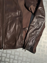 画像をギャラリービューアに読み込む, SS00’ Prada Sport Brown Leather Biker Jacket - Medium / Large