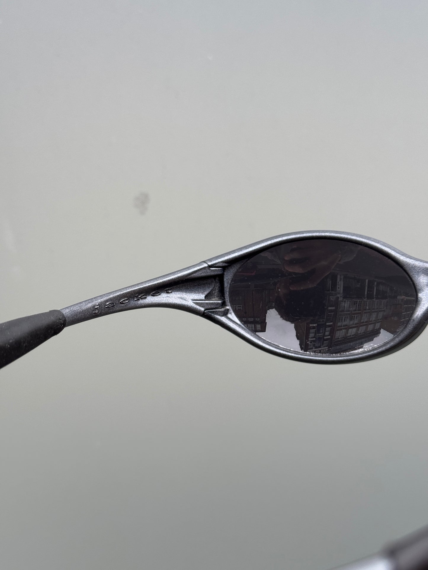 1990’s Oakley Eye Jacket Gun Metal Grey Sunglasses
