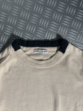 Carica l&#39;immagine nel visualizzatore di Gallery, Stone Island Striped Cuff Cream Knitted Crewneck