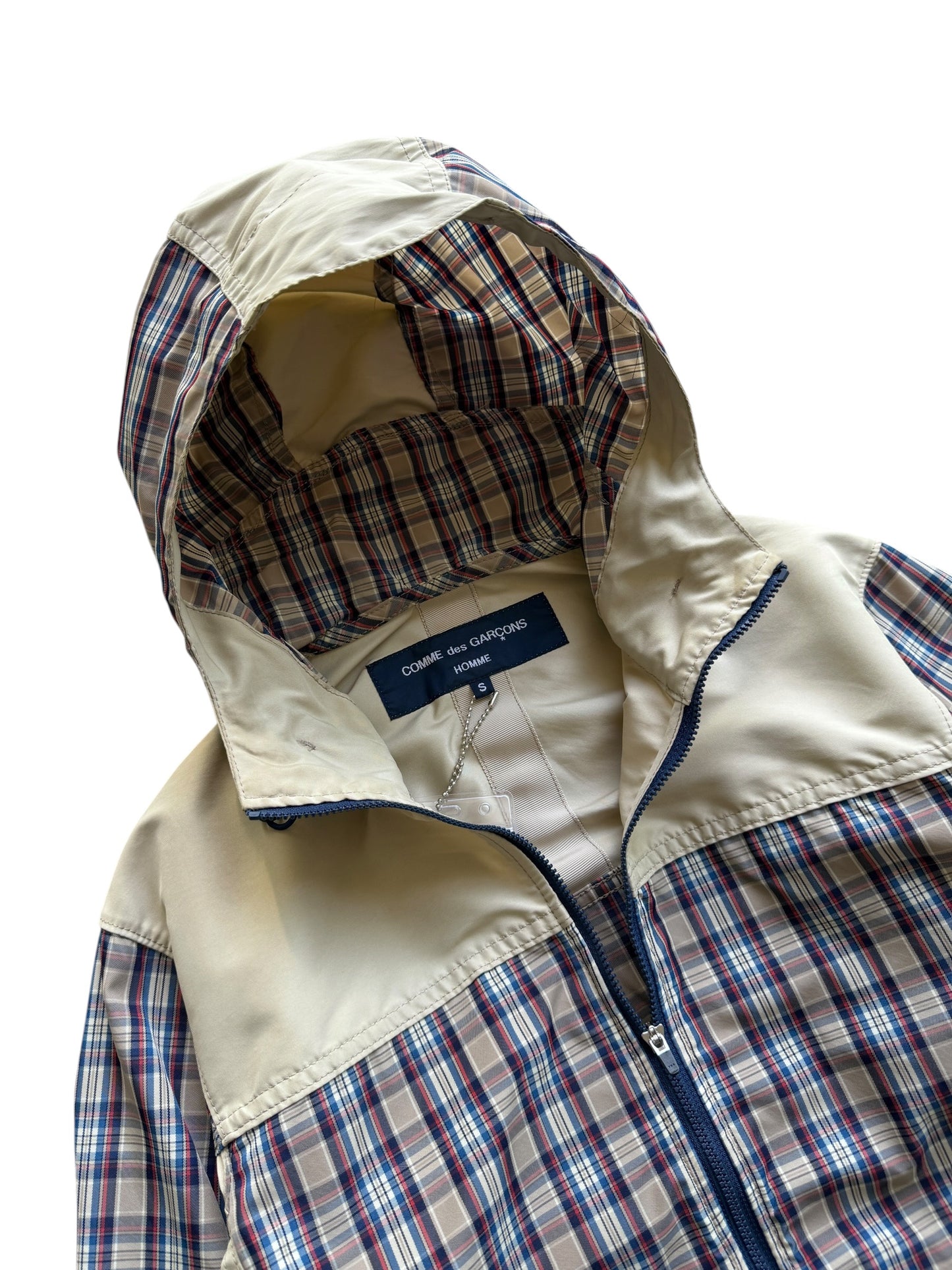 2012 Comme Des Garcons Plaid Hooded Jacket