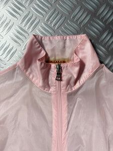 SS00’ Prada Sport Semi-Transparent Baby Pink 2in1 Jacket - Womens 6-8