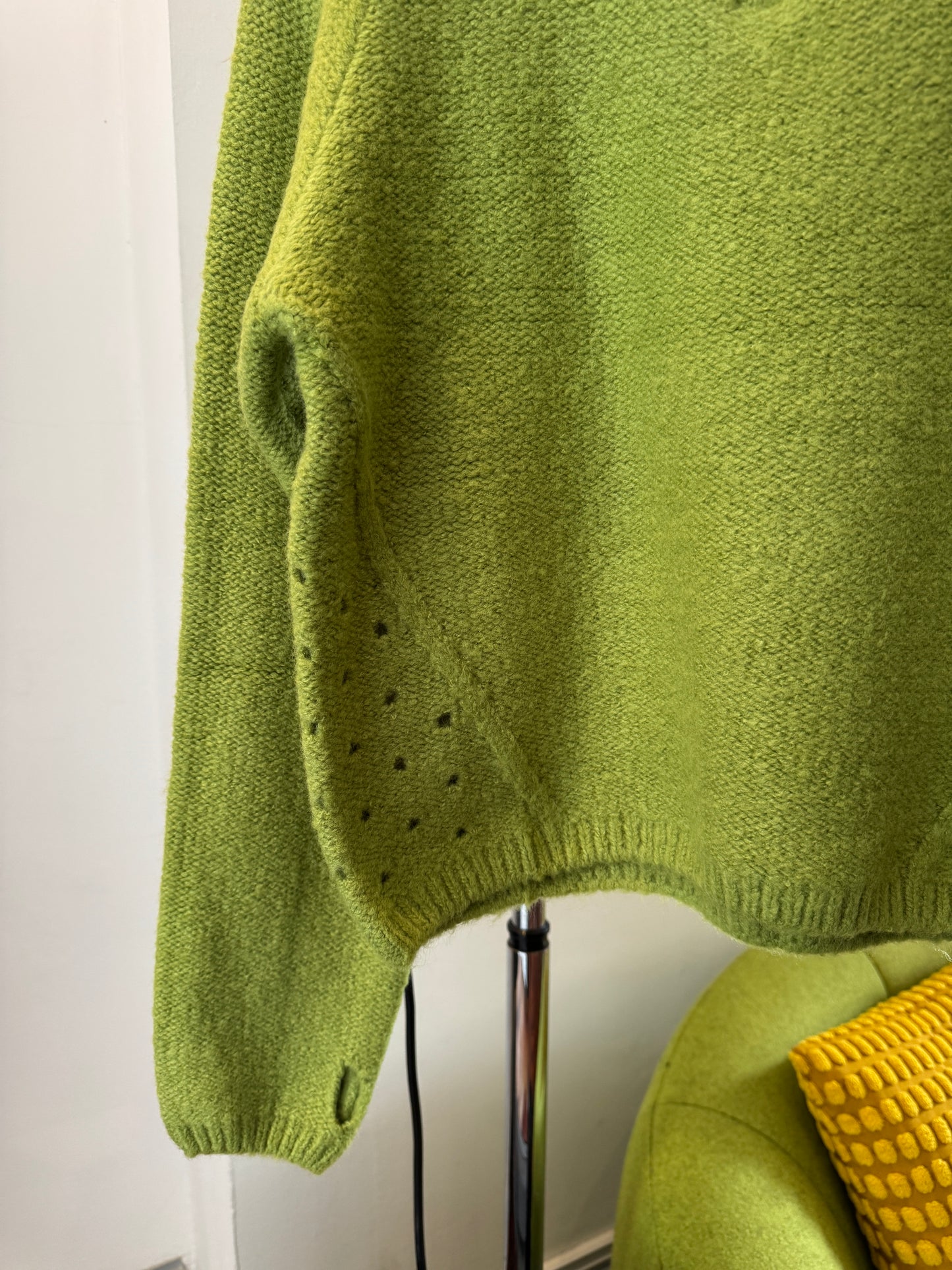 Ordinary Practise Lime Green 1/4 Zip Knit