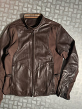 Carica l&#39;immagine nel visualizzatore di Gallery, SS00’ Prada Sport Brown Leather Biker Jacket - Medium / Large