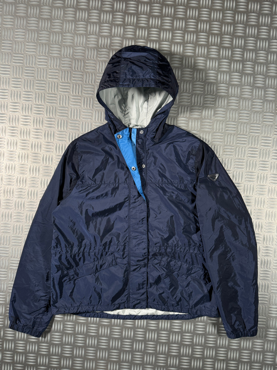 Prada Milano Royal Blue/Navy Nylon Shell Jacket - Small