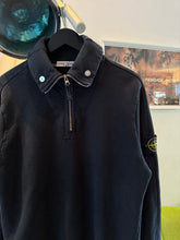 画像をギャラリービューアに読み込む, Early 2000’s Stone Island Jet Black 1/4 Zip - Medium / Large