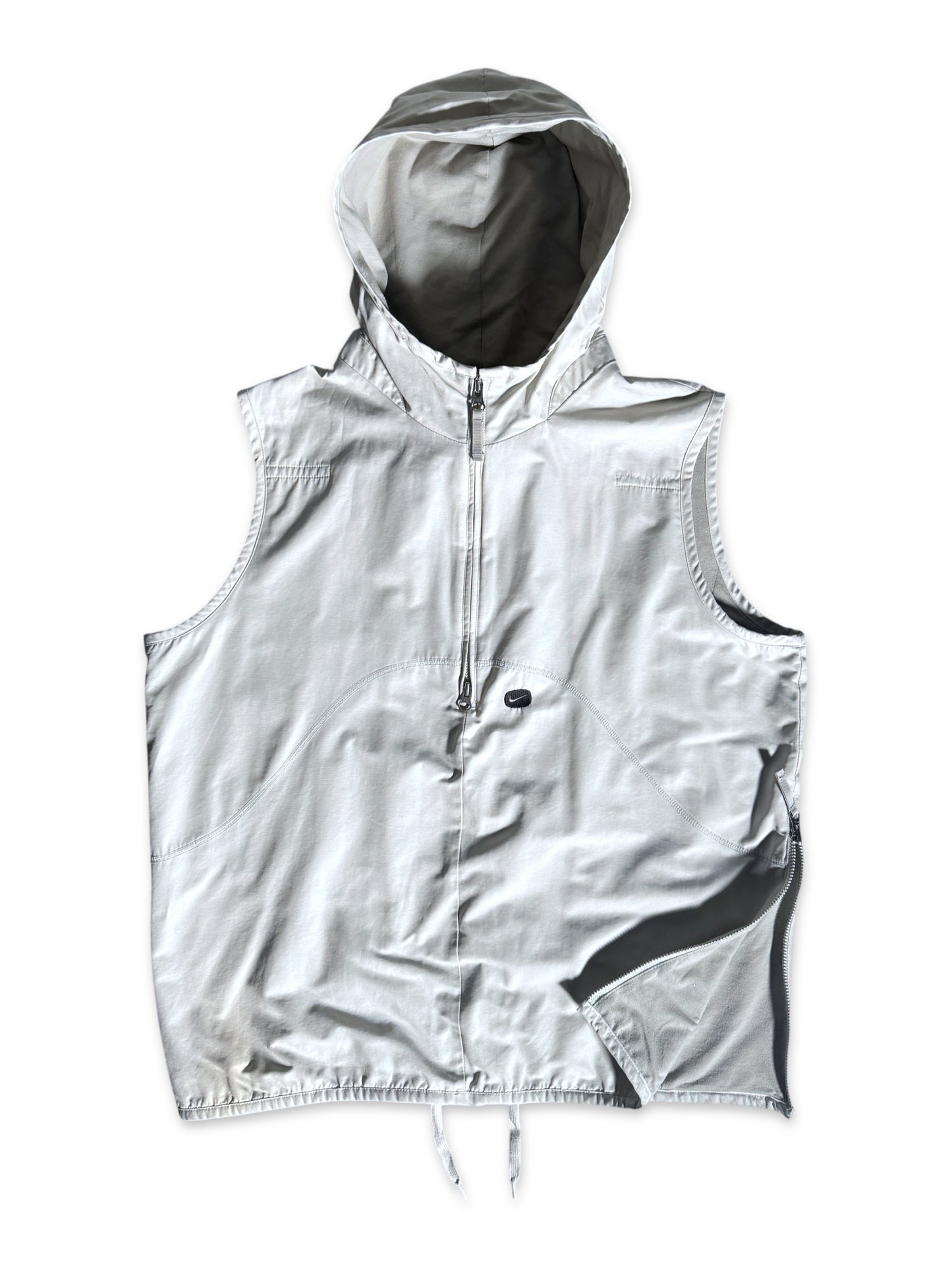 Early 2000's Nike White Pullover Vest w/Hidden Stash Pocket