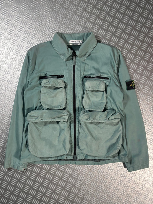 SS95’ Stone Island Teal Multi Pocket Parachute Jacket