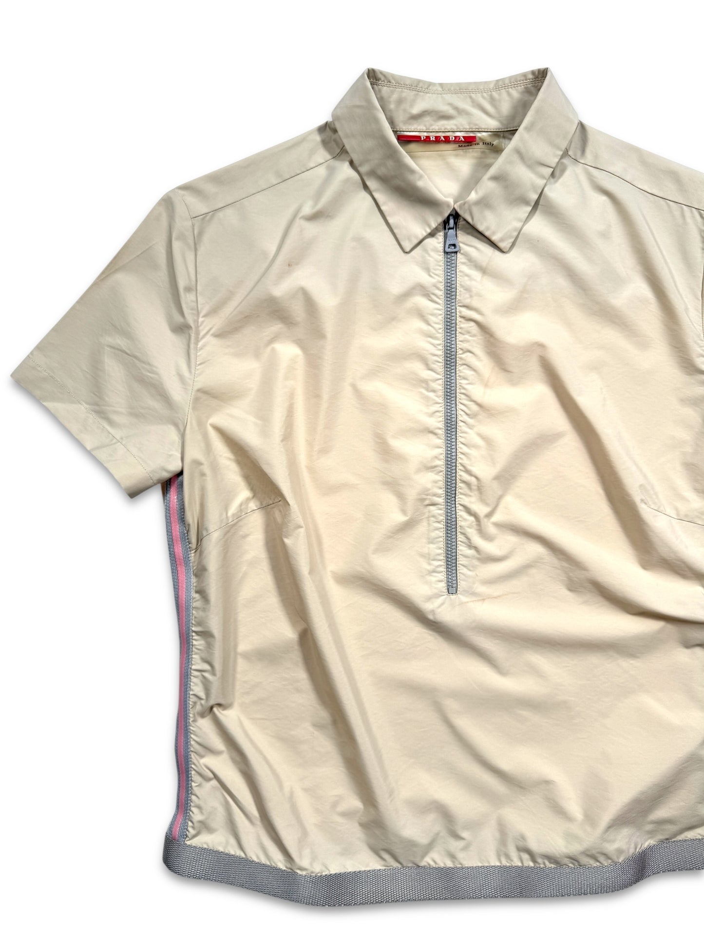 SS00’ Prada Sport Beige Half Zip Womens Shirt