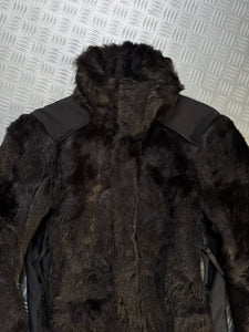 FW99’ Prada Sport Jet Black Dyed Fur Jacket - Medium