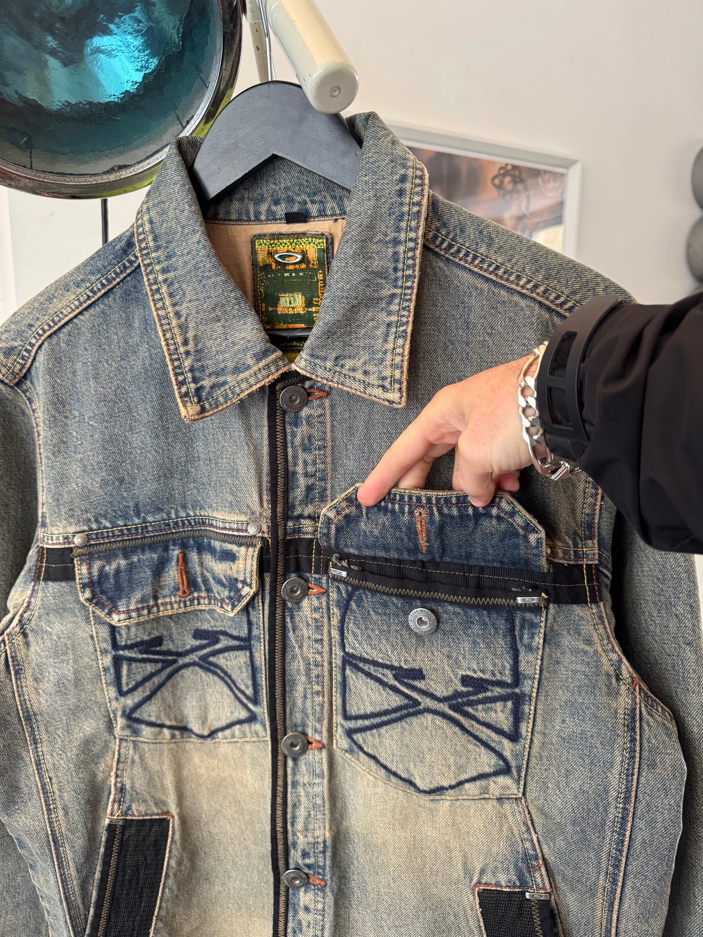 Early 2000’s Oakley X-Metal Reinforced Industrial Denim Jacket