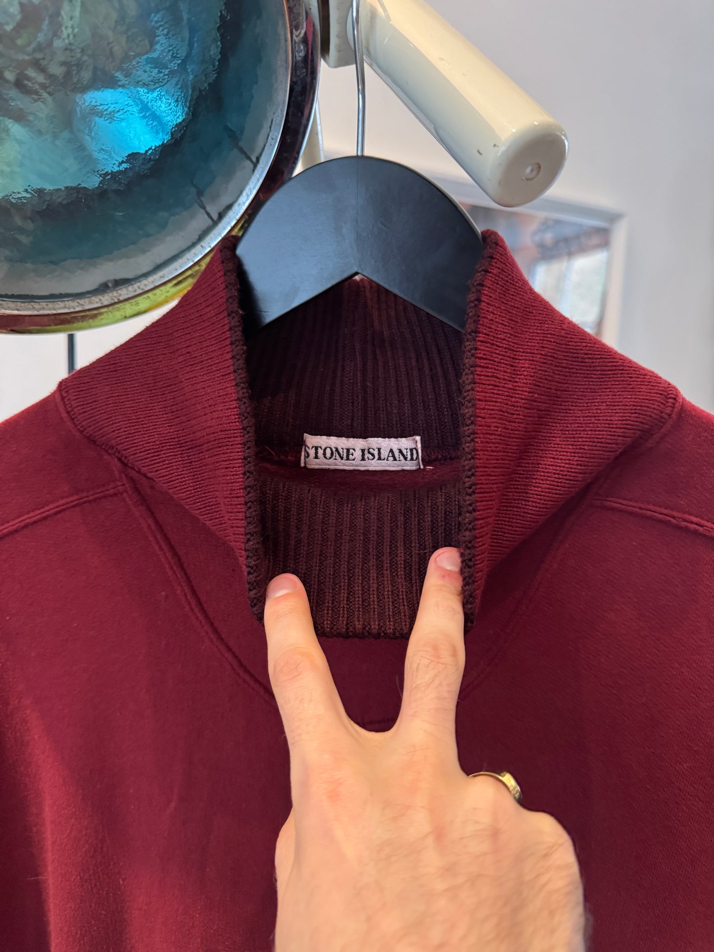 1980’s Stone Island Deep Wine Red Rollneck