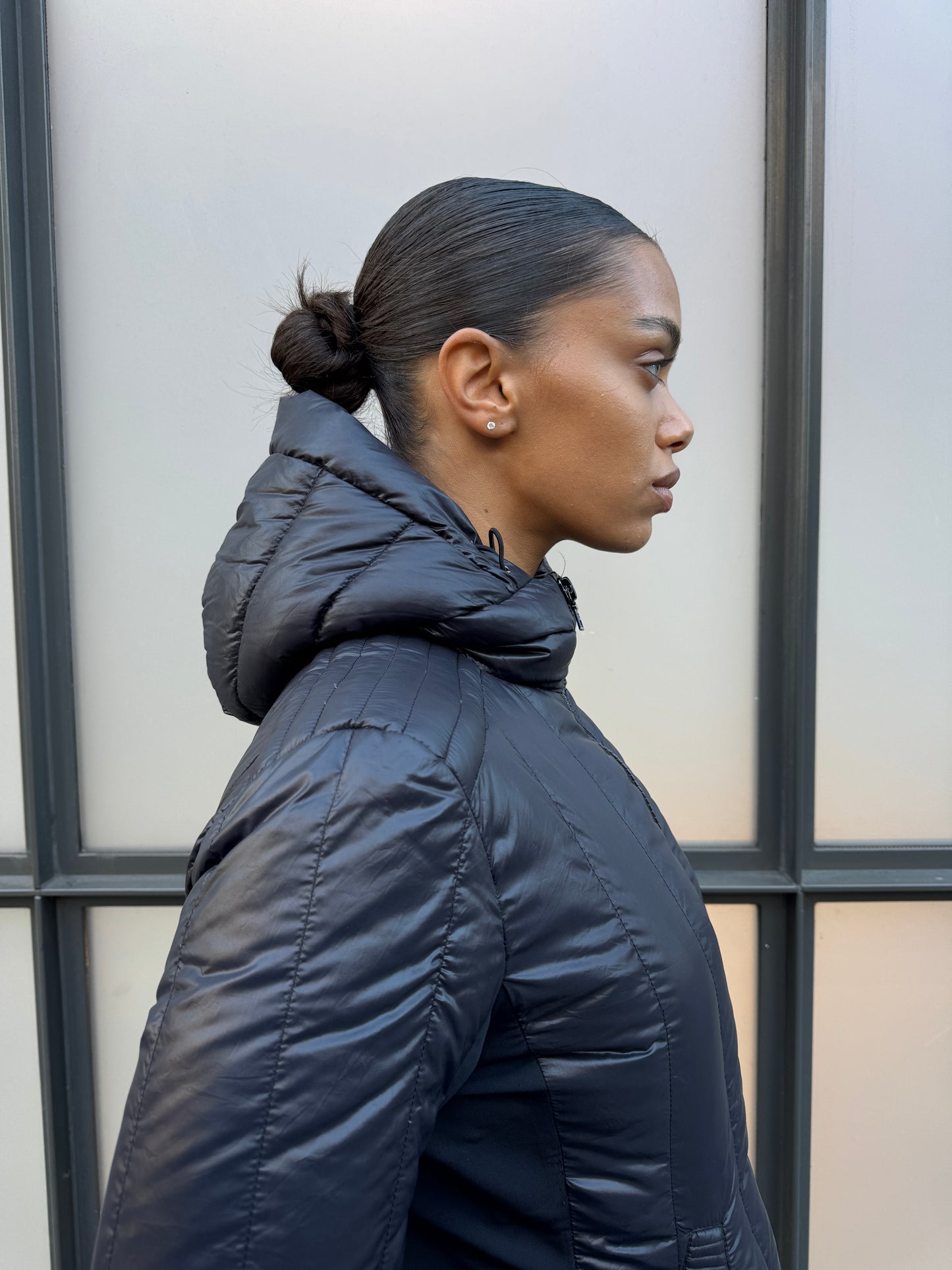 2013 Prada Milano Black/Dark Navy Padded Jacket