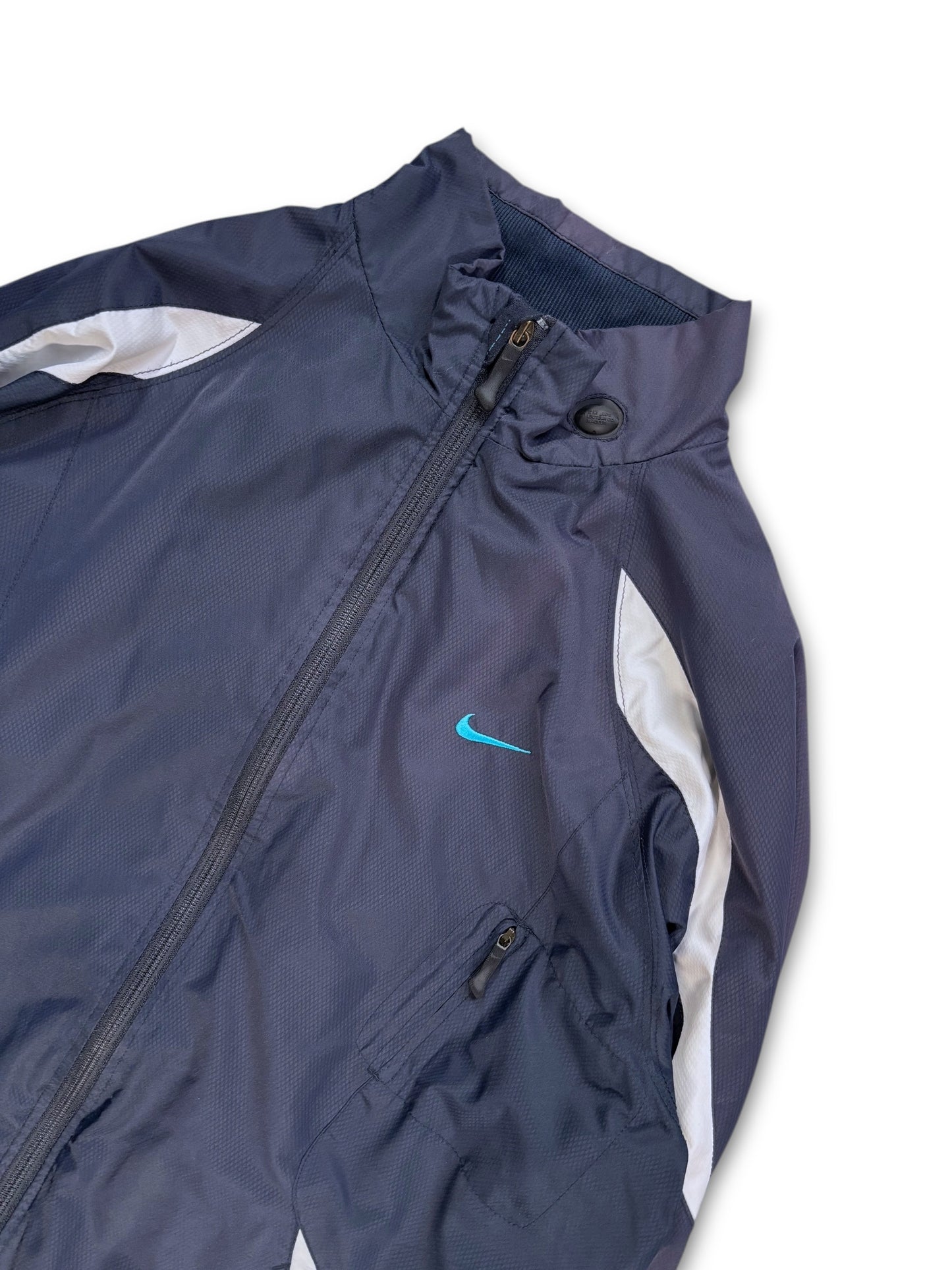 2007 Nike Midnight Navy Dual Front Pocket Windbreaker Jacket