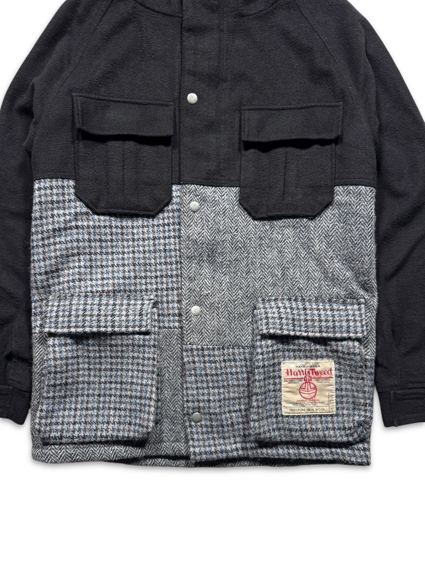 1998 Harris Tweed Split Panel Hooded Jacket