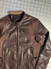 画像をギャラリービューアに読み込む, SS00’ Prada Sport Brown Leather Biker Jacket - Medium / Large