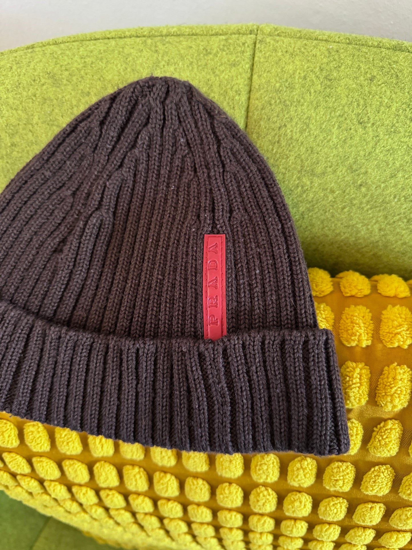 Early 2000’s Prada Sport Brown Knitted Beanie