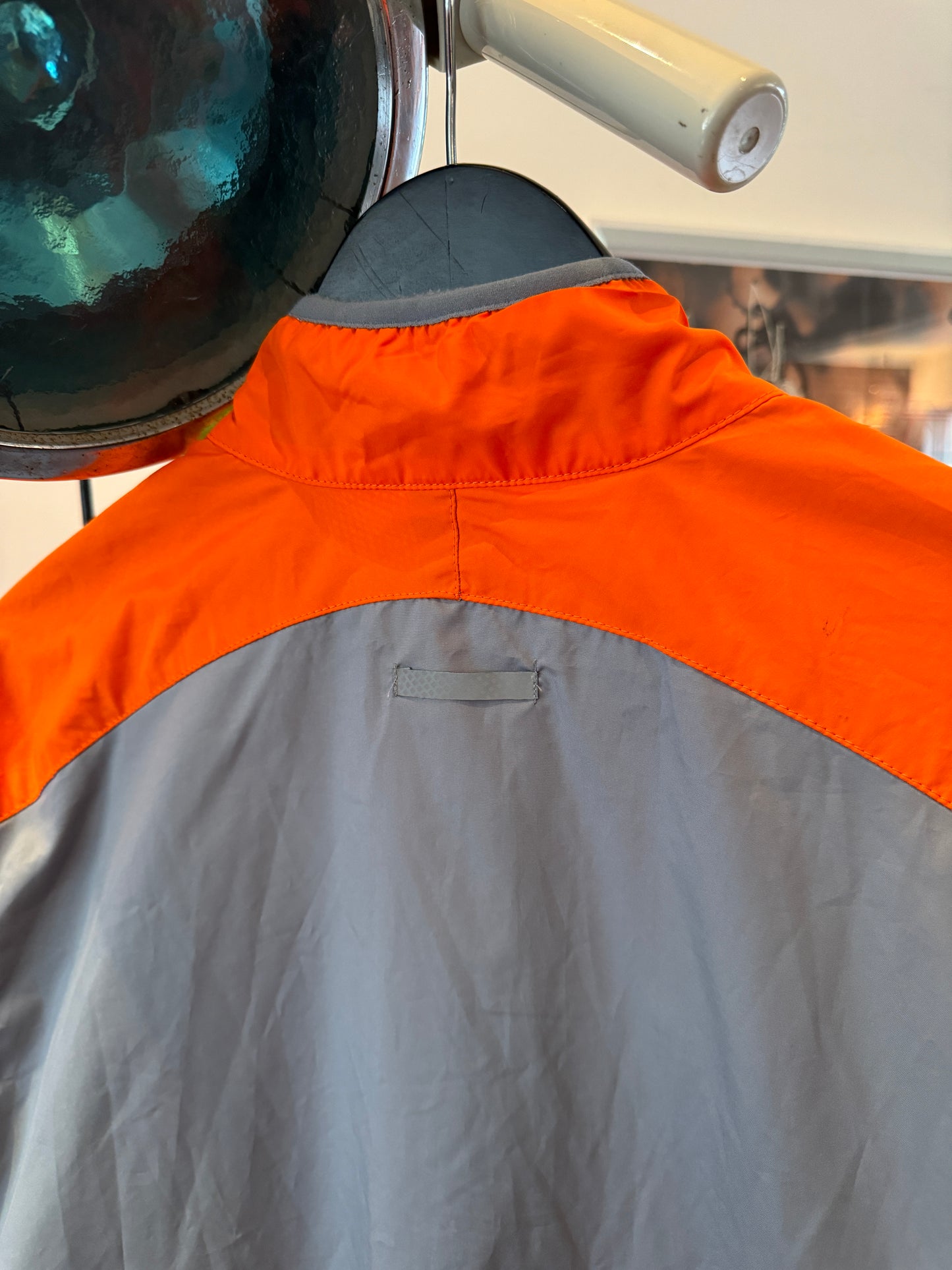 Early 2000’s Nike Orange/Grey 3M Reflective Track Jacket - Large
