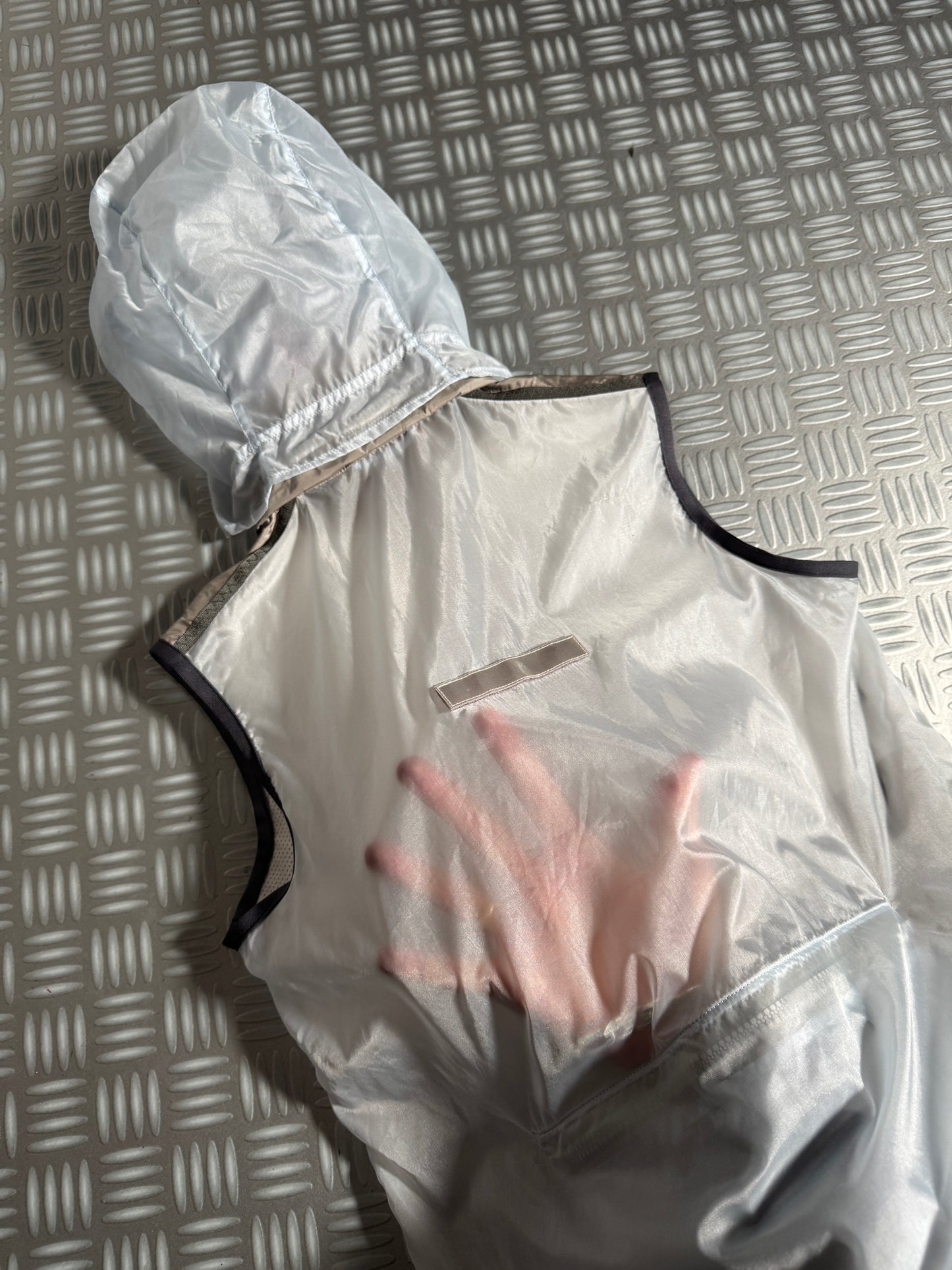 SS00’ Prada Sport Semi Transparent Back 3M Hooded Vest